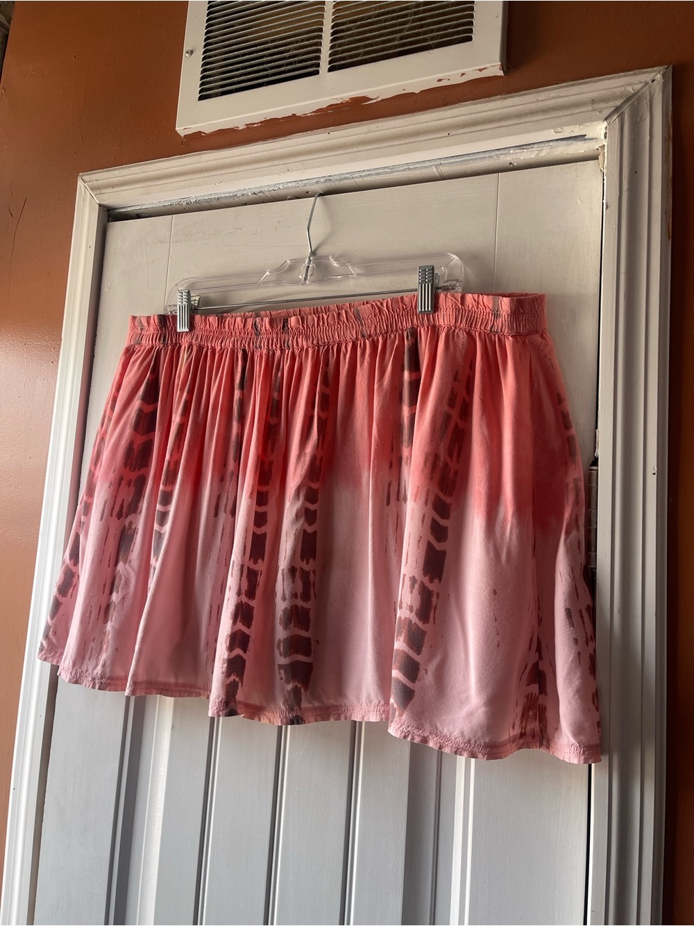 American Eagle Outfitters Peach Printed Mini Skirt